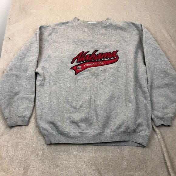 Puma Mens Sweatshirt Size 2XL Alabama Crimson Tide Gray Pullover Crew Neck - Picture 11 of 12